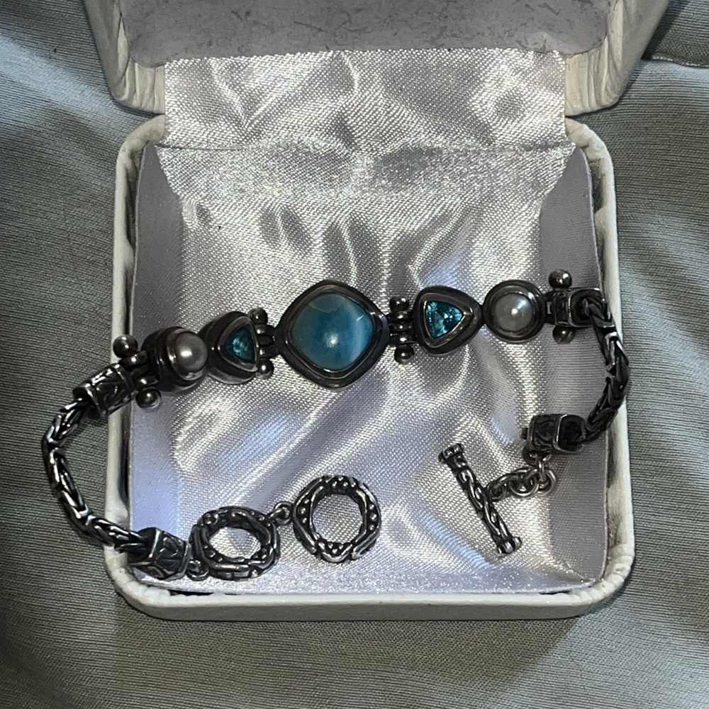RARE Azure Cushion Marahlago Larimar Bracelet